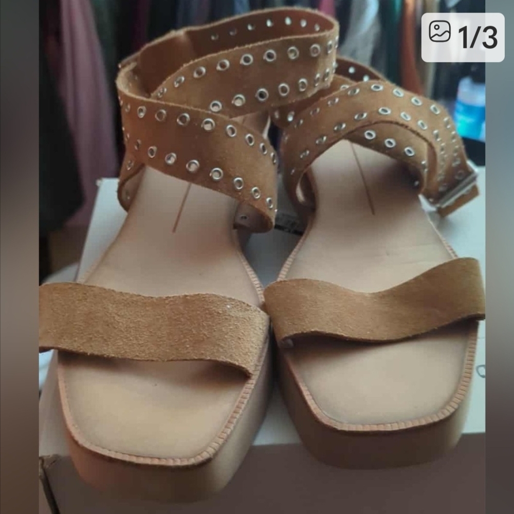 Dolce Vita Tan Studded Sandals